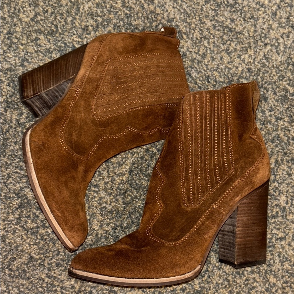Brown Suede Ankle Boots